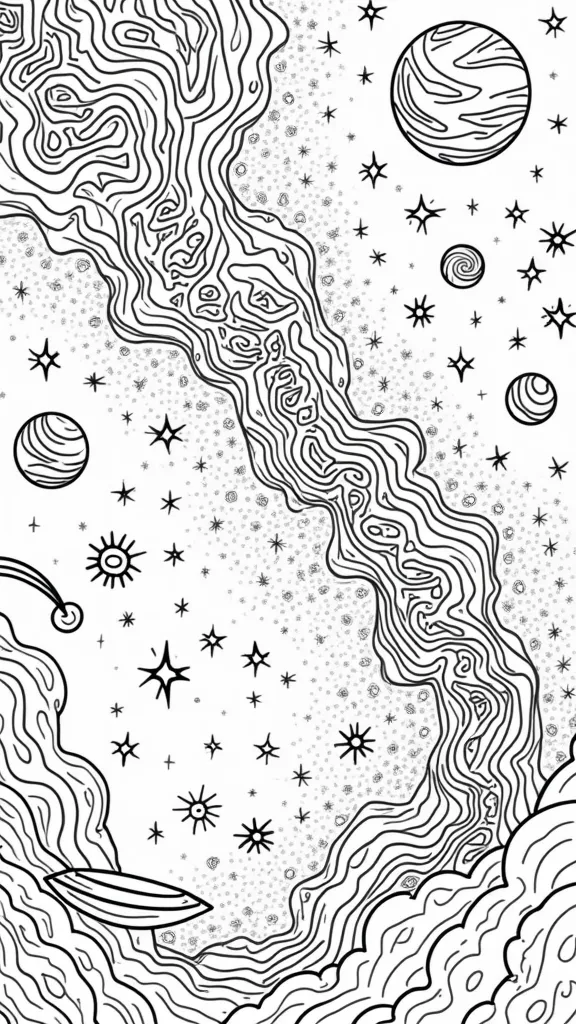 milky way coloring page